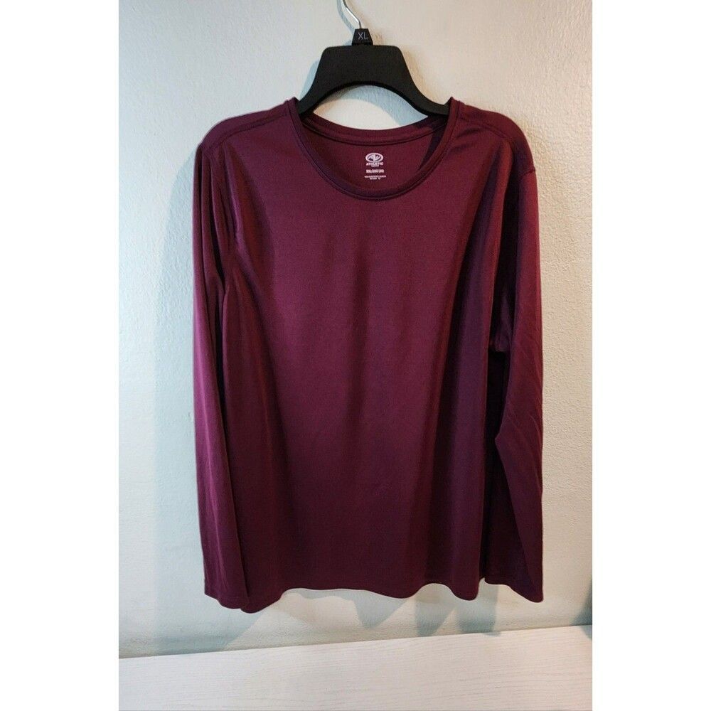 Athletic Works Shirt Womens SIZE 2XL Long Sleeve Crew Neck Stretch, color purple